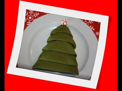 Servietten falten Weihnachtsbaum - Christmas Tree Napkin Folding