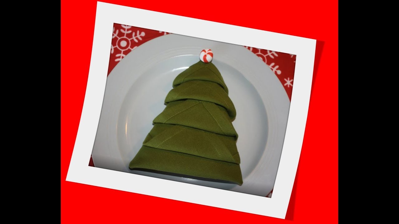 Servietten falten Weihnachtsbaum - Christmas Tree Napkin Folding