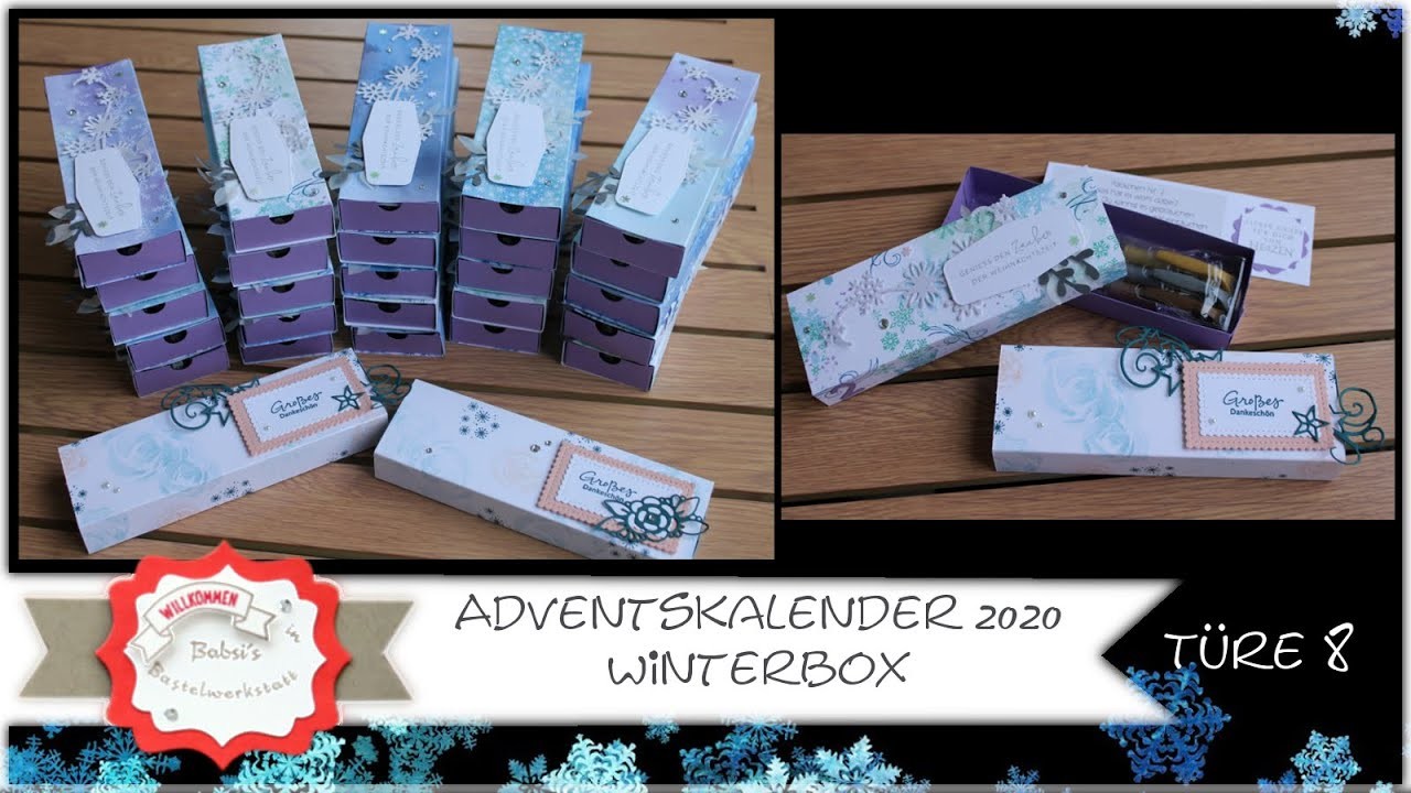 Verpackung - Adventskalender basteln - Winterbox - Stifteverpackung - Stampin´Up! - Anleitung - DIY
