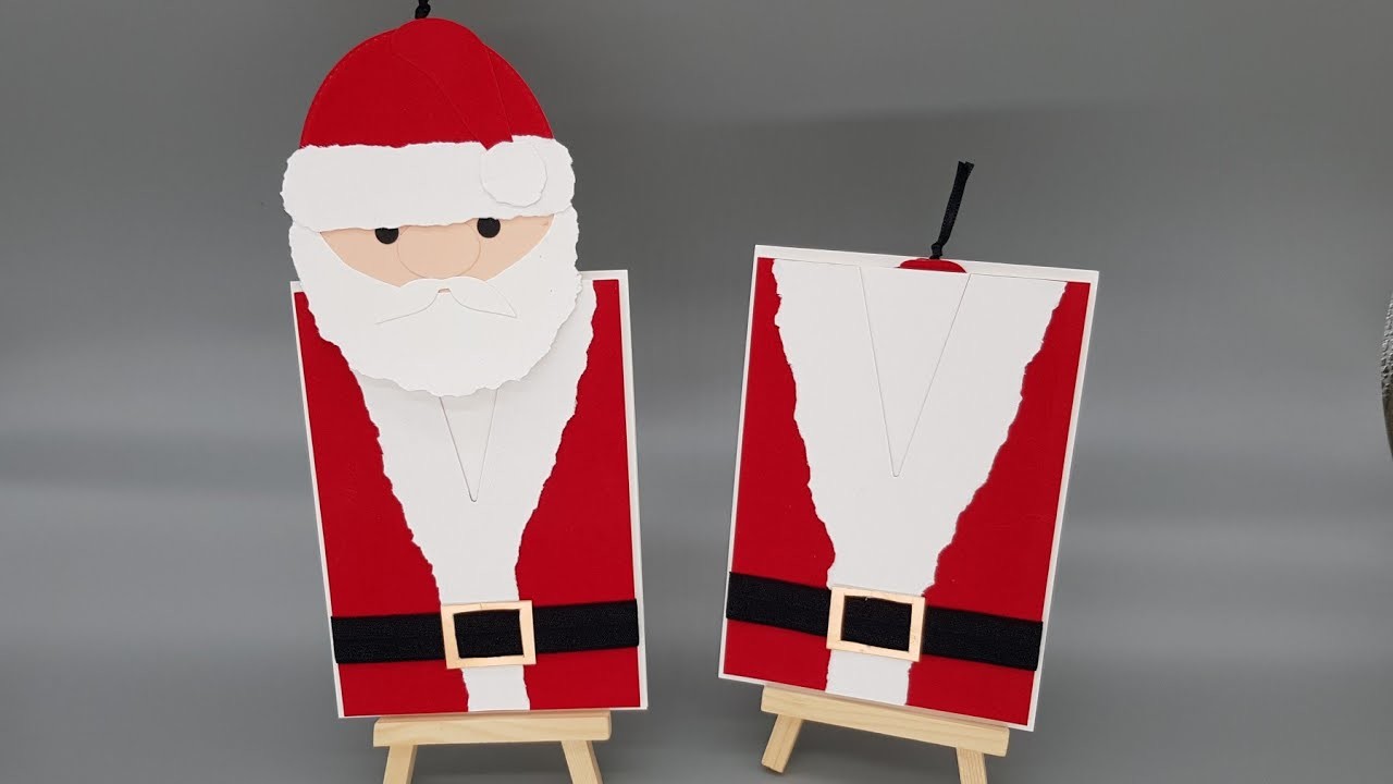 Weihnachten 2020: Weihnachtsmann in Form einer Ziehkarte