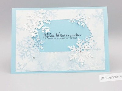 12 Karten Weihnachten 2020 Karte Nr. 6 Schneeflockenwünsche Stampin'Up!