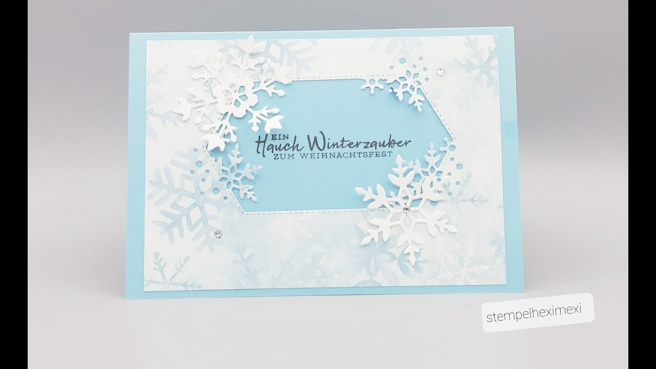 12 Karten Weihnachten 2020 Karte Nr. 6 Schneeflockenwünsche Stampin'Up!