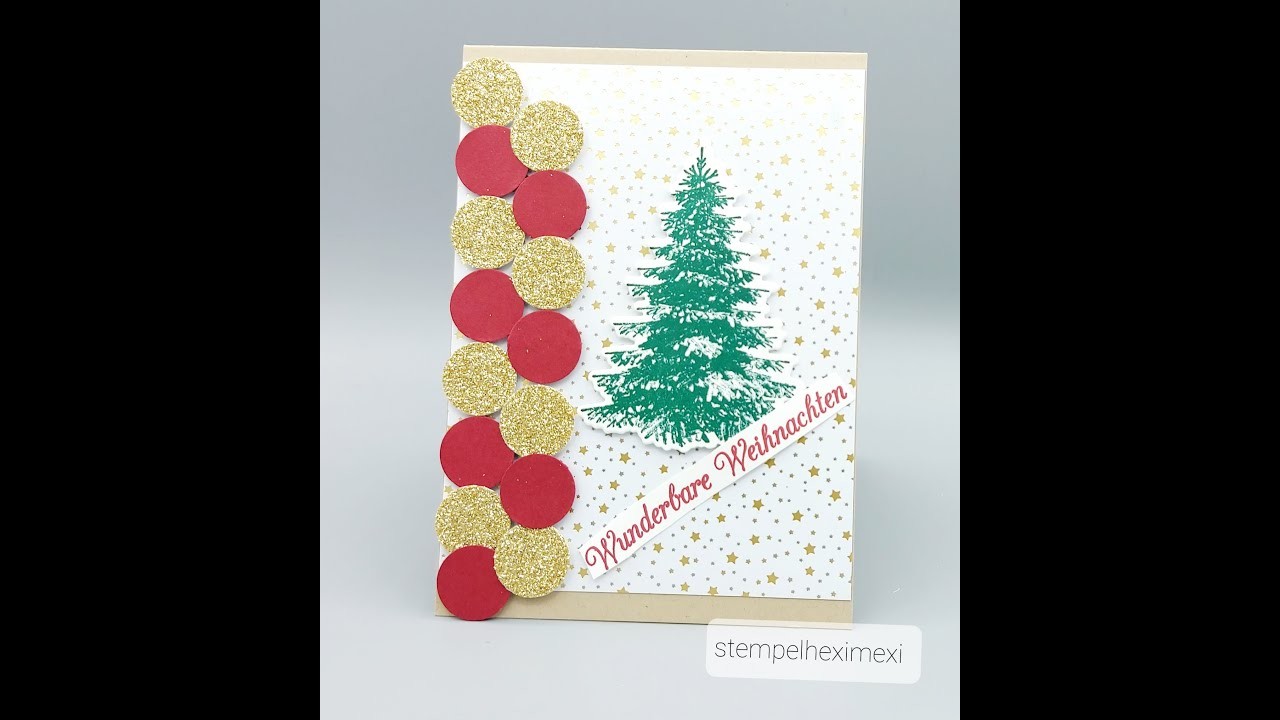 12 Karten Weihnachten Karte Nr.4 Winterwald Stampin'Up!