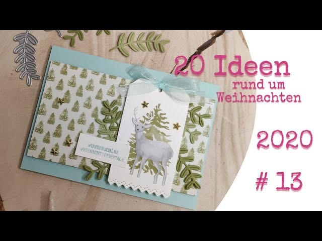 20 Ideen rund um Weihnachten 2020. # 13 Weihnachtskarte mit Reh