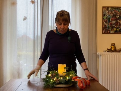 Adventsgesteck basteln