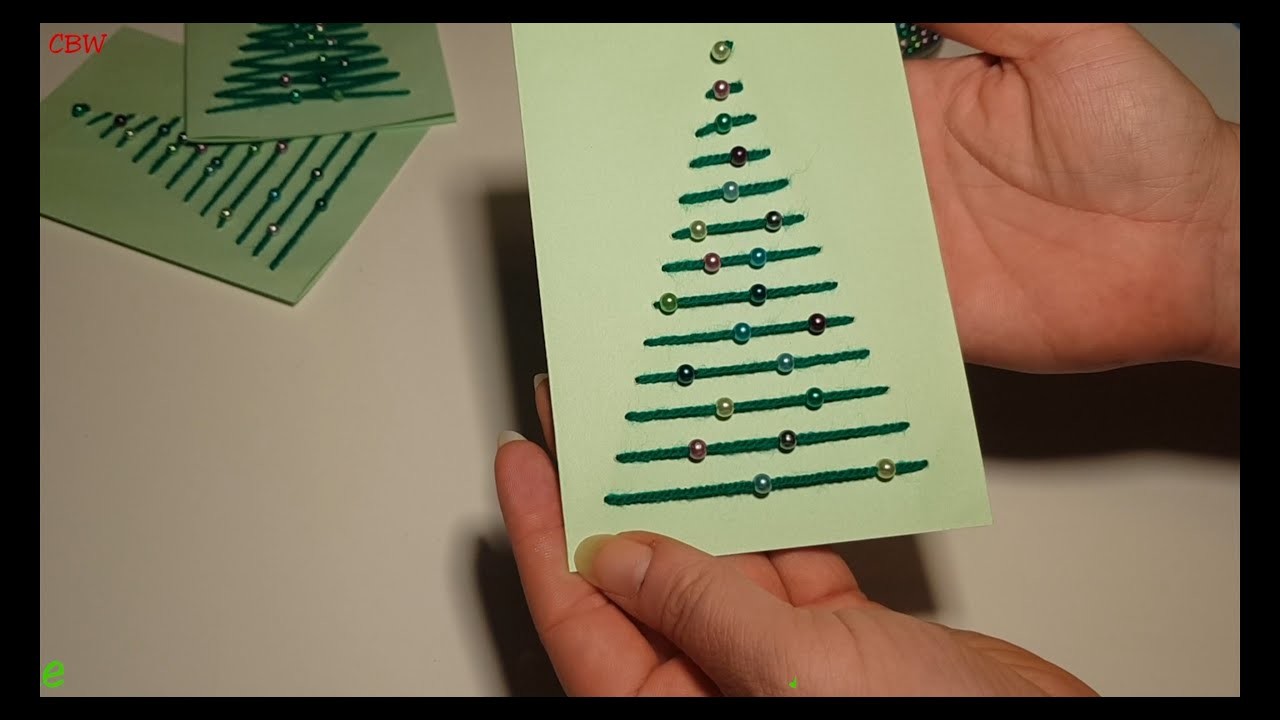 CBW CarinasBastelWelt Schöne einfache Weihnachtskarten selbstgemacht. DIY