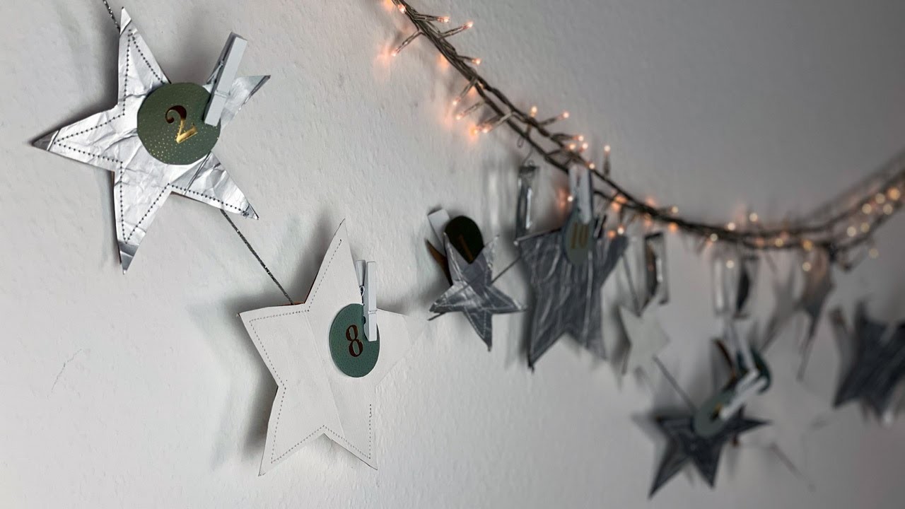DIY Milchtüten Sternengirlande und Adventskalender