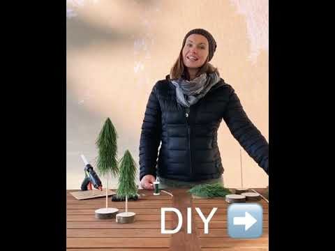 DIY Weihnachtsdeko - Nadelbäumchen