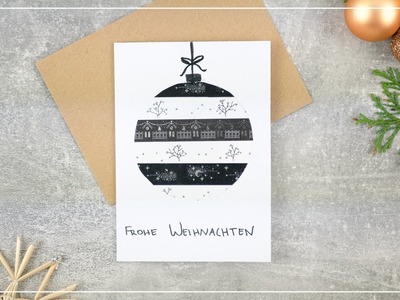 DIY Weihnachtskarte aus Papier basteln | Weihnachtsgeschenke selber machen