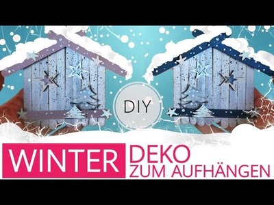 Easy DIY Winter Deko Idee   2020.2021 zum Aufhängen - popsicle house