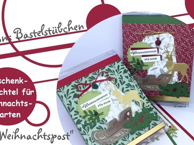 Geschenkschachtel für Weihnachtskarten basteln mit "Weihnachtspost" von Stampin´ Up!