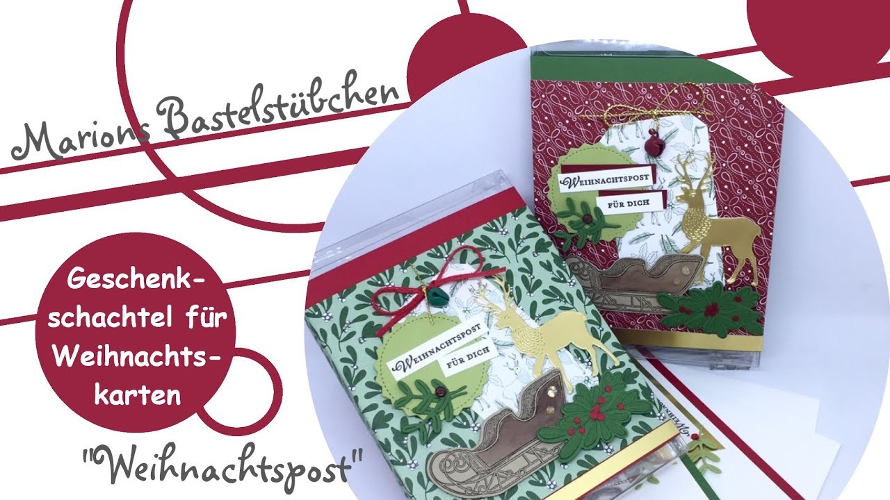 Geschenkschachtel für Weihnachtskarten basteln mit "Weihnachtspost" von Stampin´ Up!