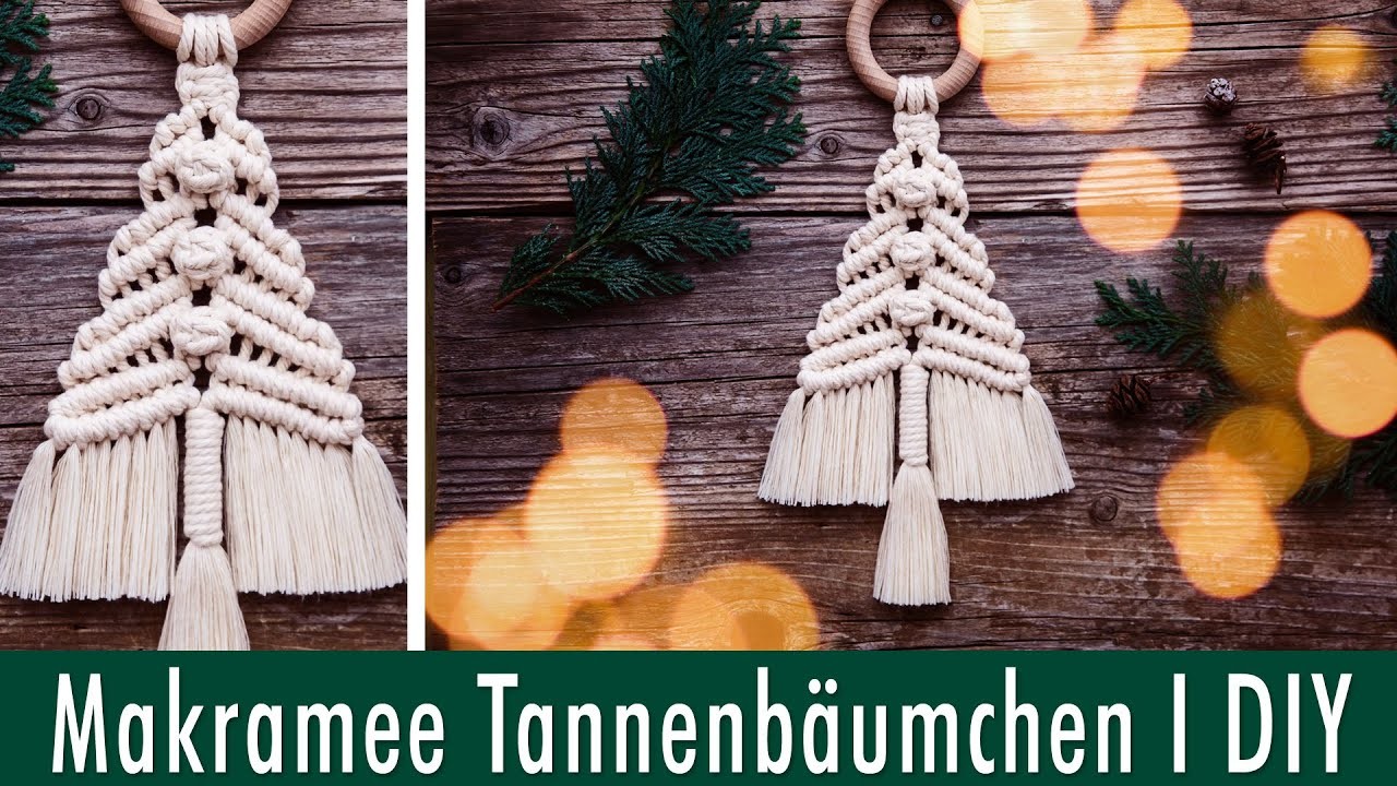 Makramee Tannenbaum I DIY I Kleiner Wandbehang für Weihnachten