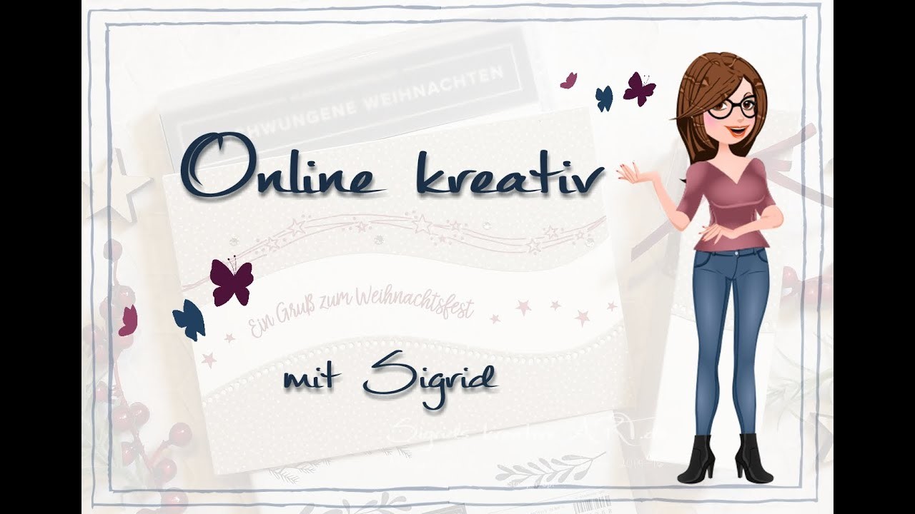 Online kreativ mit Sigrid - geschwungene Weihnachten