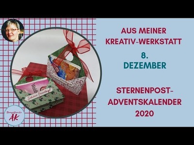 Teeverpackung falten - kleine Geschenke basteln - einfach - Anleitung Tag 8 2020 Advent Stampin' Up!