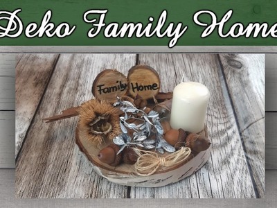 Tisch-Deko auf einer Baumscheibe | Herbstdeko DIY | Family Home | Geschenkidee