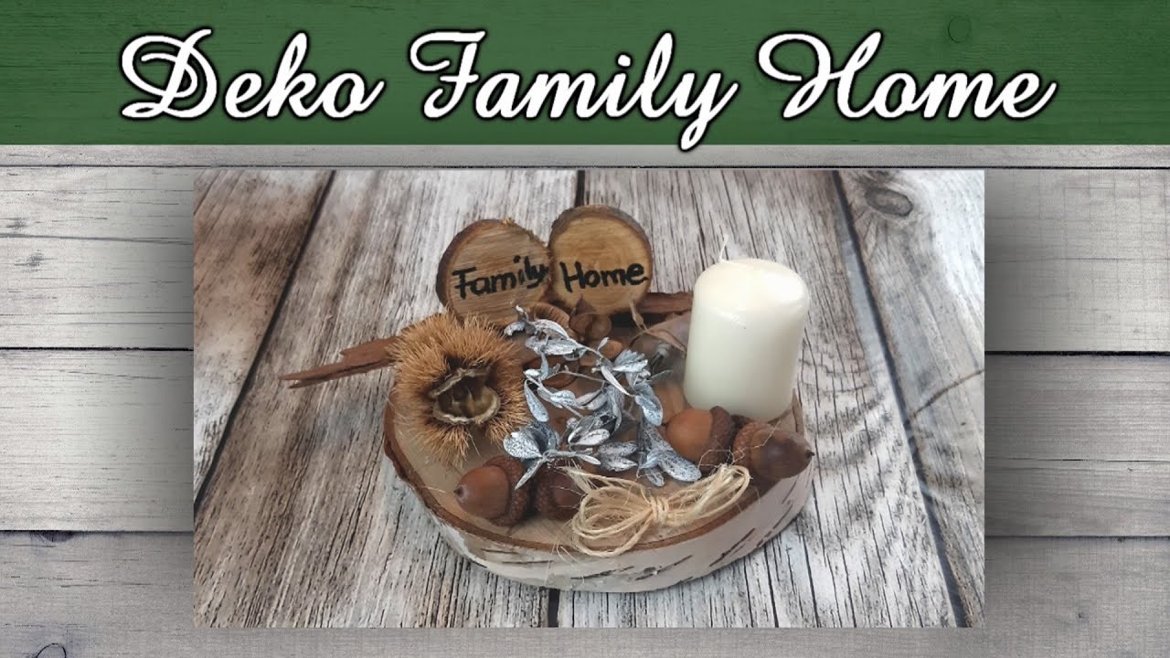 Tisch-Deko auf einer Baumscheibe | Herbstdeko DIY | Family Home | Geschenkidee