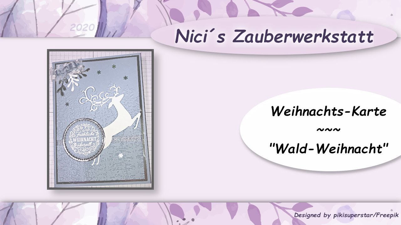 Weihnachts-Grußkarte "Waldweihnacht" ~ Stampin´Up! ~