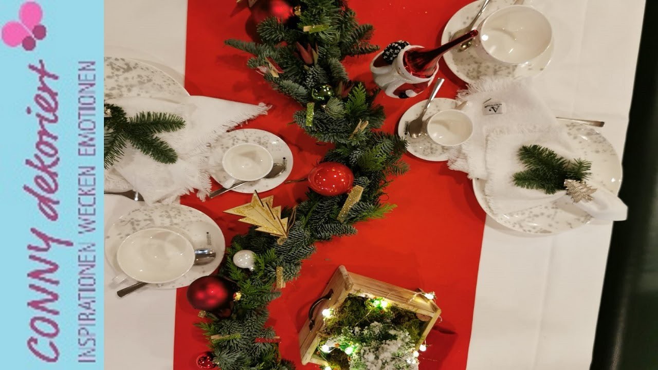 Weihnachtsdeko für den festlich gedeckten Tisch |❤  1000 Abonnenten DANKESCHÖN - Verlosung ❤