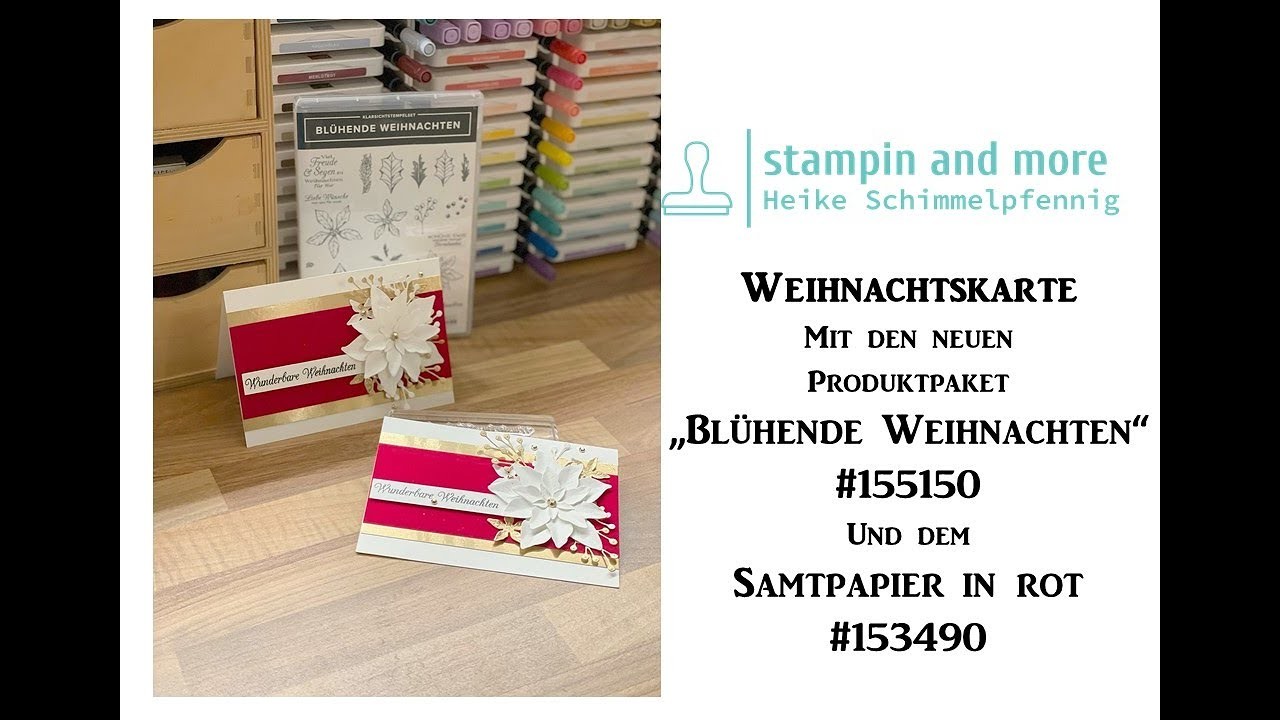 Weihnachtskarte mit dem Produktpaket "Blühende Weihnachten"von Stampin`Up!