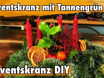 DIY - Adventskranz selber machen. Adventskranz mit Tannengrün. Adventskranz 2020 | Adventskranz ????