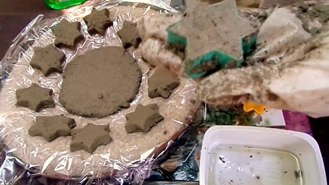 DIY: BETON DEKO STERNEN Schale SELBER MACHEN  :))