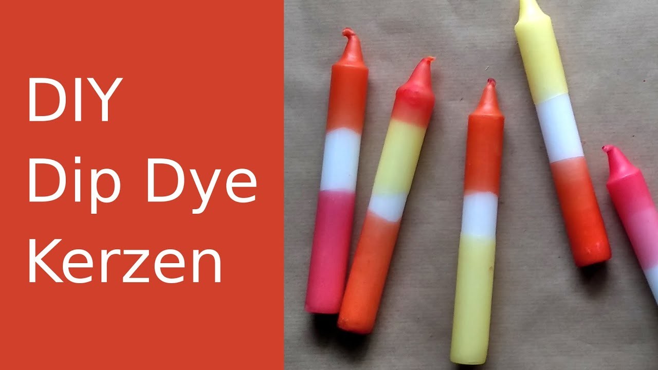 DIY Dip Dye Kerzen | Gradient Kerzen mit Farbverlauf
