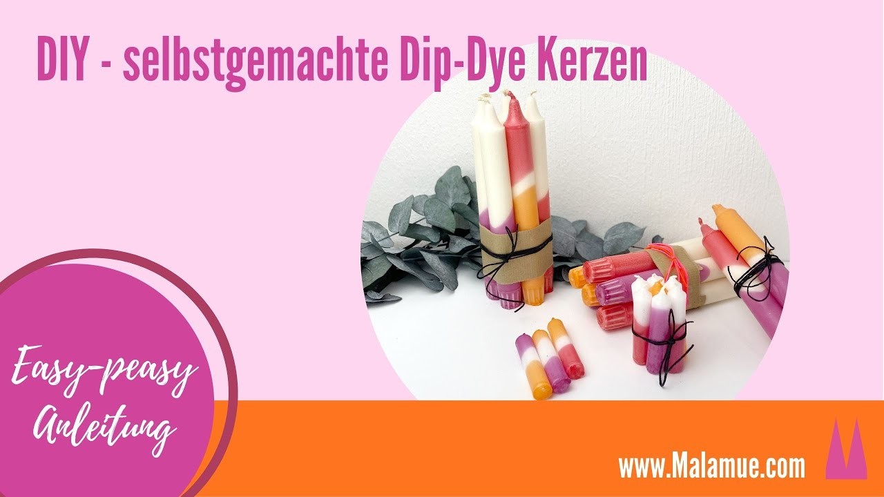 DIY - Geschenkidee: Anleitung zum Dip dye Kerzen selber machen