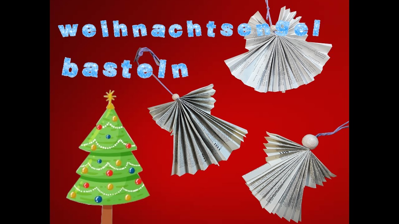 DIY Papierengel aus Buchseiten easy selber basteln!! #DIY #Weihachten #Basteln