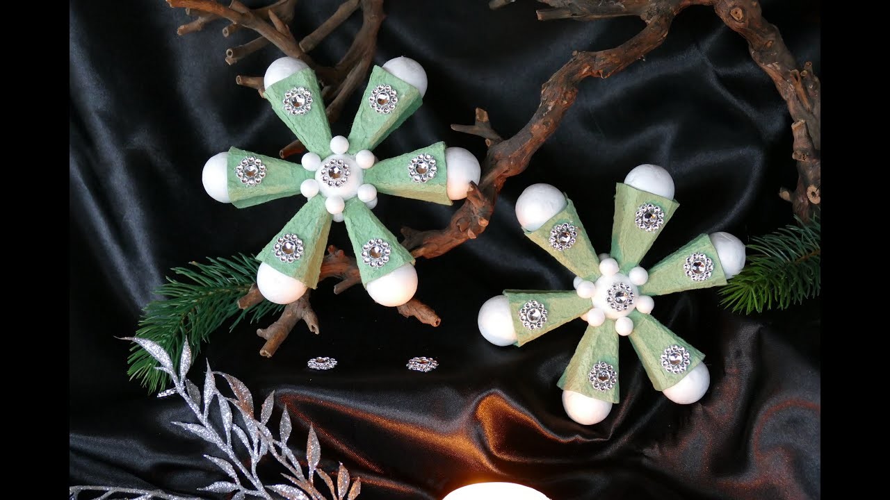 DIY Weihnachts- und Winterdeko – DIY Stern – DIY Eiskristall – Christmas decoration