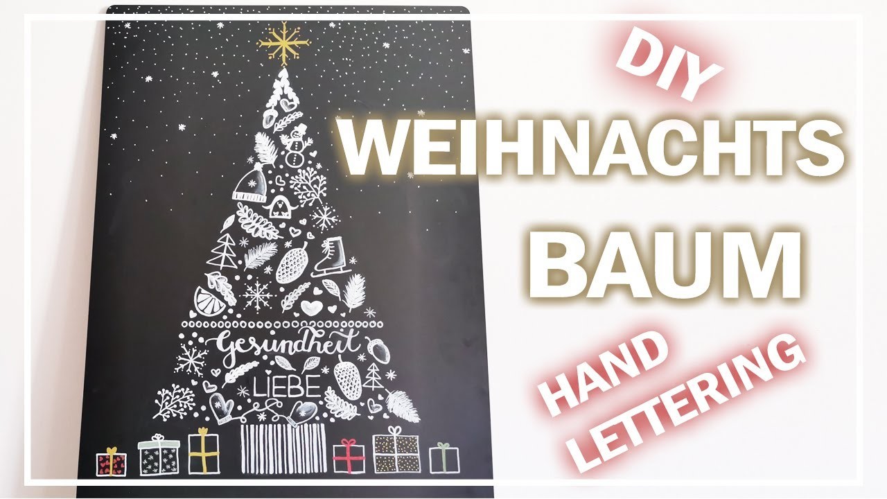 DIY WEIHNACHTSBAUM mal anders - Adventsdeko aus KREIDE mit Handlettering