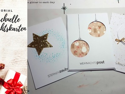 Drei schnelle Weihnachtskarten