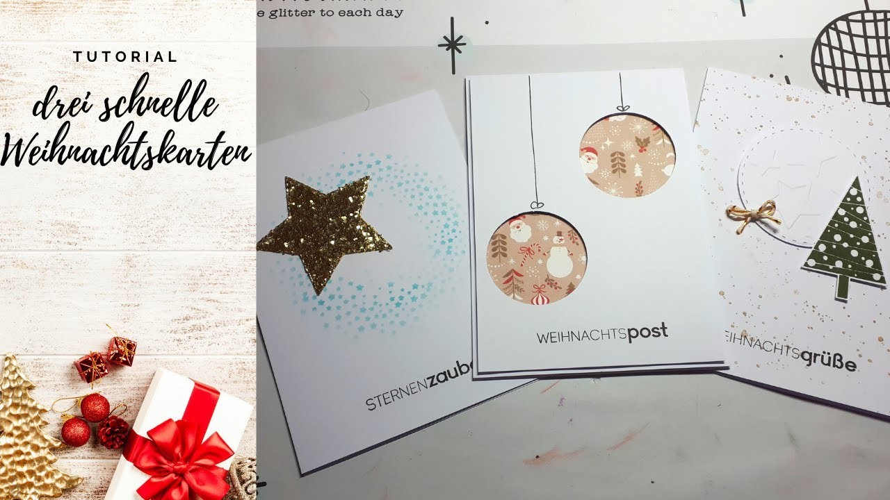 Drei schnelle Weihnachtskarten