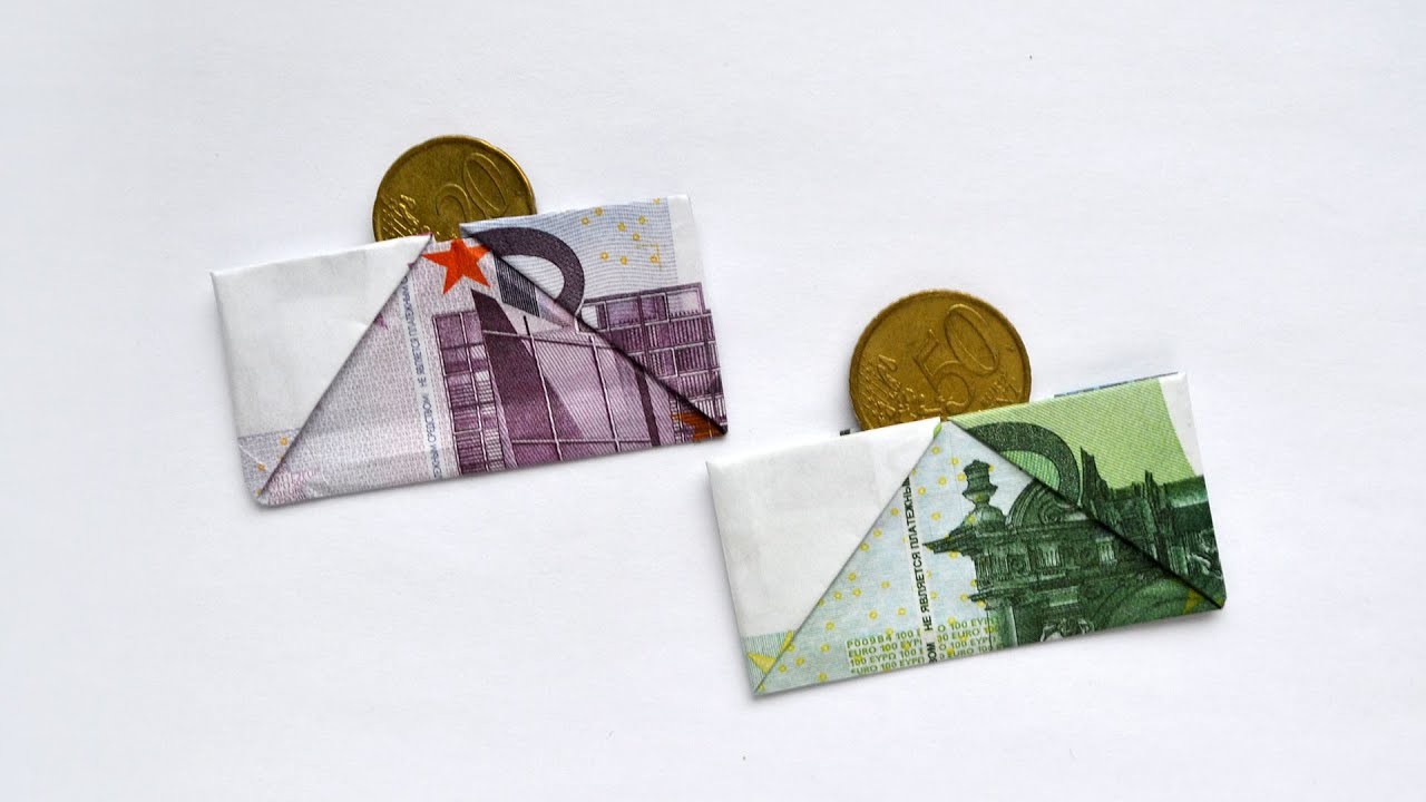 Euro Origami GELDBEUTEL Geldgeschenk GELD FALTEN | Geschenk für Kinder | Money WALLET | Tutorial