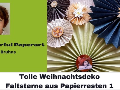 Faltsterne, tolle Weihnachtsdeko aus Papierresten