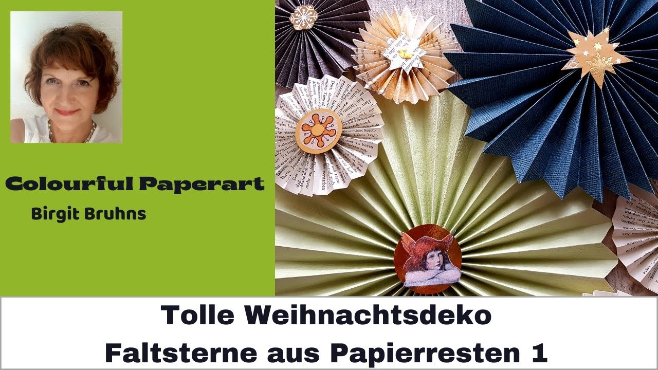 Faltsterne, tolle Weihnachtsdeko aus Papierresten