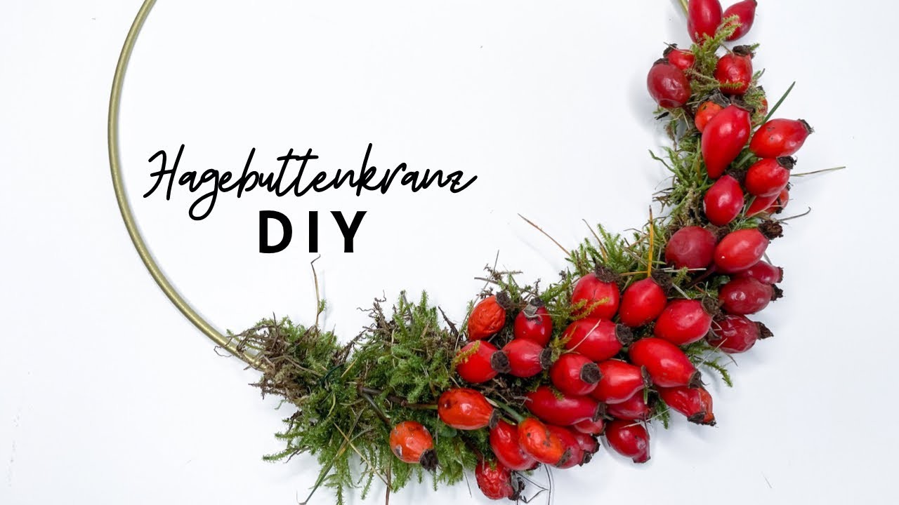 Hagebuttenkranz DIY - Schnelle und Einfache Herbstdeko