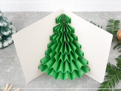 Pop Up Weihnachtskarte aus Papier basteln | DIY Geschenkidee zu Weihnachten