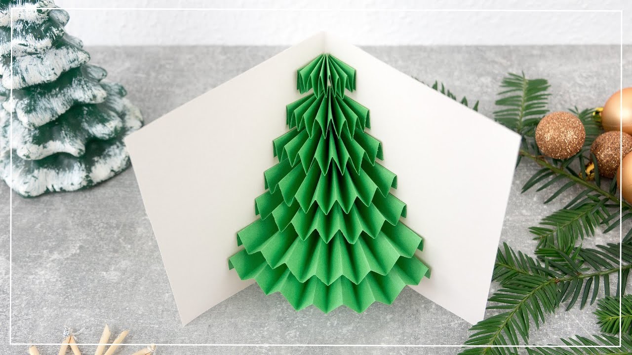 Pop Up Weihnachtskarte aus Papier basteln | DIY Geschenkidee zu Weihnachten