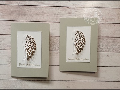 Schnell Weihnachtskarte mit Engelsflügeln