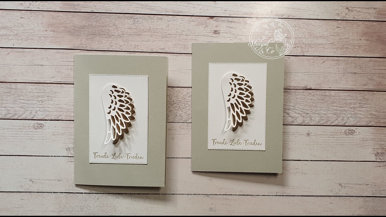 Schnell Weihnachtskarte mit Engelsflügeln