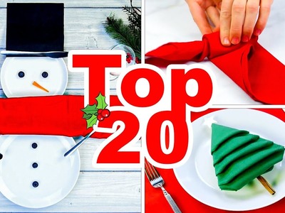 Top 20 Ideen, um Deko für Weihnachten selber zu basteln ????????〡Servietten falten