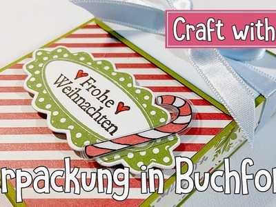 Verpackung in Buchform basteln - Mitbringsel - einfach und schnell - Anleitung DEUTSCH - Tutorial