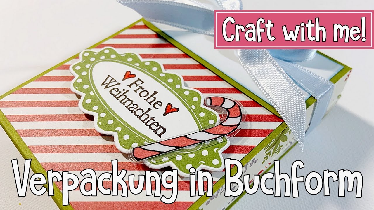 Verpackung in Buchform basteln - Mitbringsel - einfach und schnell - Anleitung DEUTSCH - Tutorial