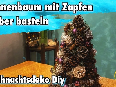 Weihnachtsbaum aus Zapfen , selber basteln | Weihnachtsbaum Zapfen. Tischdeko weihnachtlich |