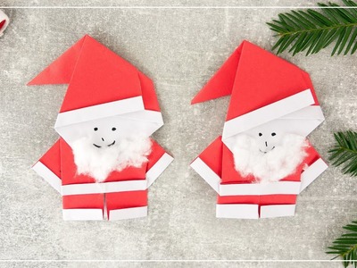 Weihnachtsmann aus Papier basteln | DIY Deko Idee zu Weihnachten