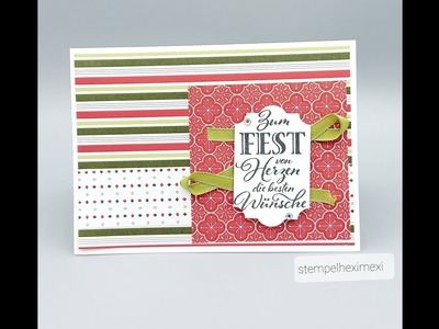 12 Karten Weihnachten Karte Nr.11 Weihnachtliche Grüße Stampin'Up!