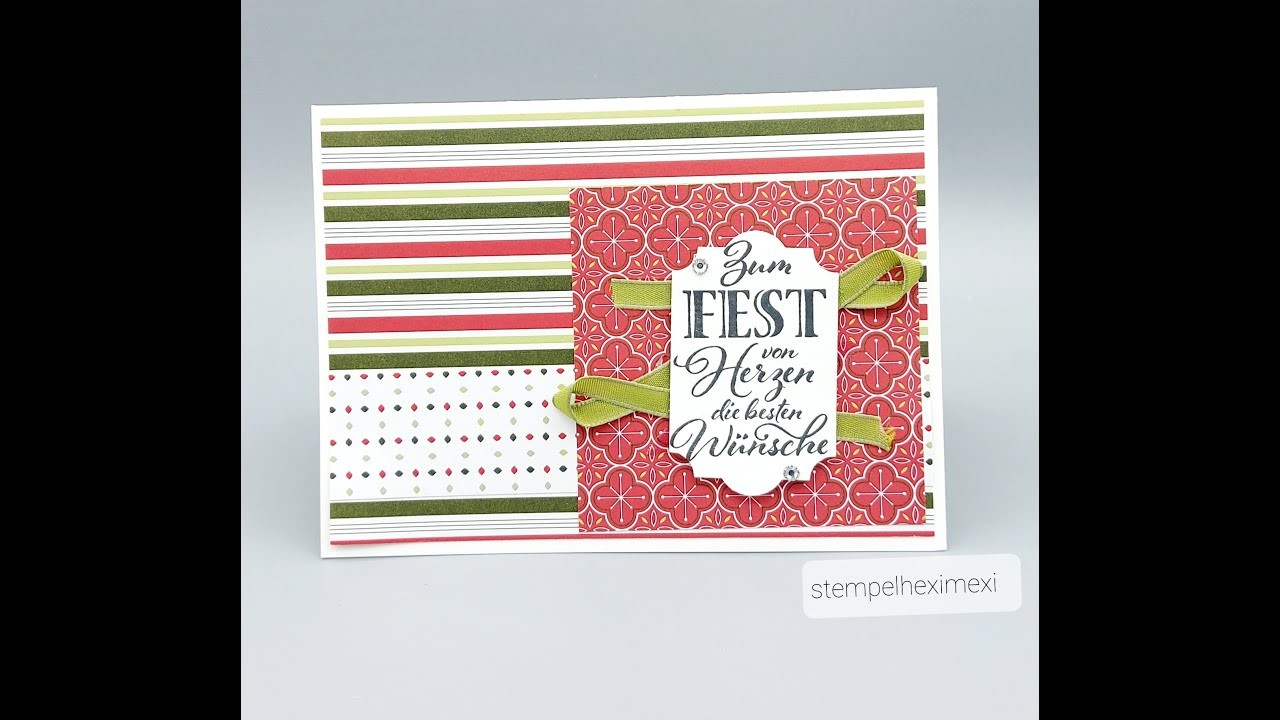 12 Karten Weihnachten Karte Nr.11 Weihnachtliche Grüße Stampin'Up!