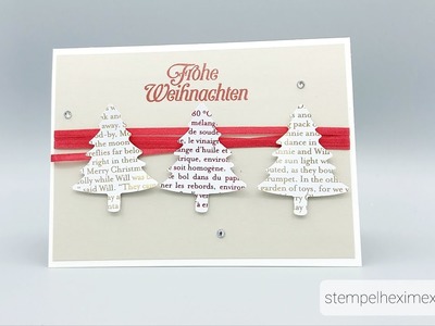 12 Karten Weihnachten  Karte Nr. 10 Tannen & Karos Stampin'Up!