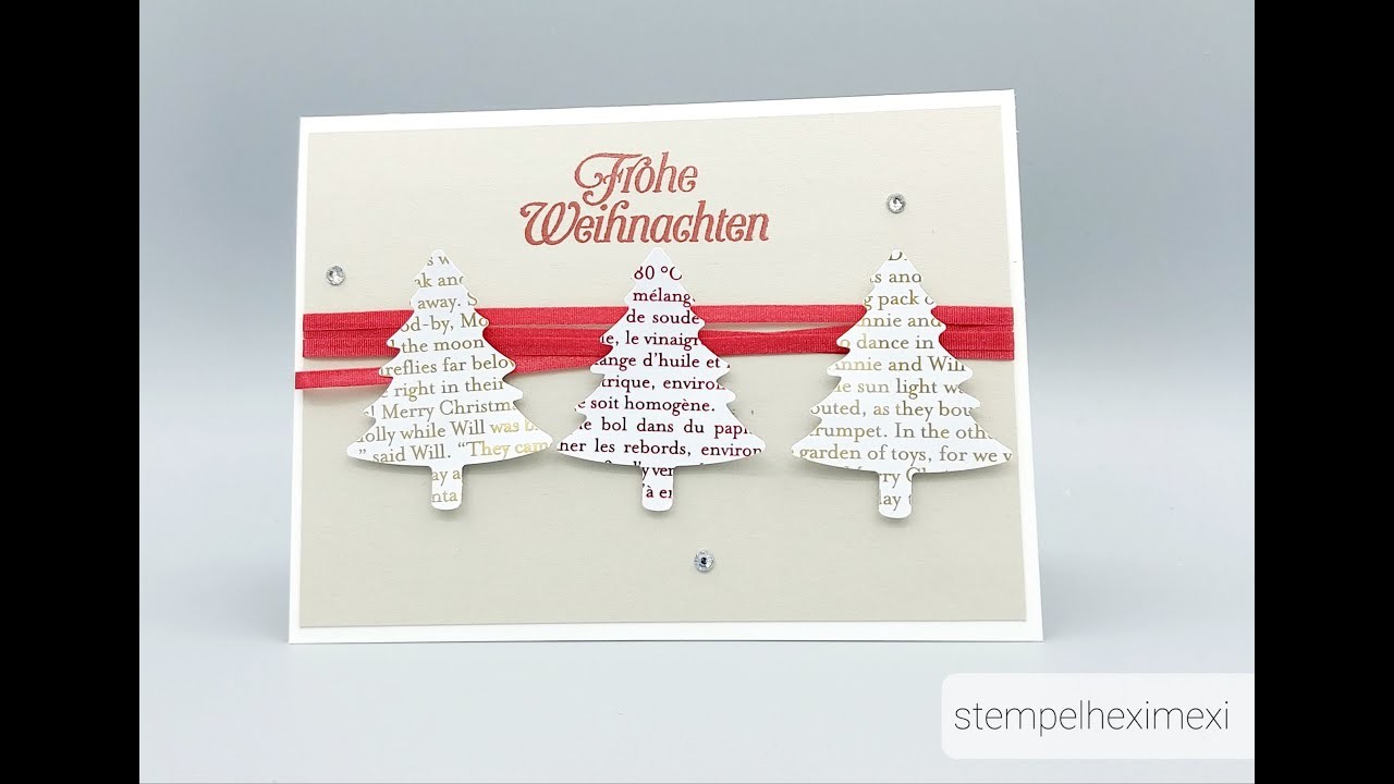 12 Karten Weihnachten  Karte Nr. 10 Tannen & Karos Stampin'Up!